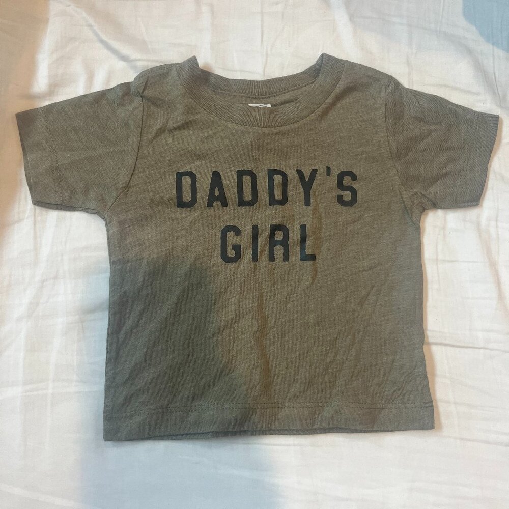 Olive Green "Daddy's Girl" T-Shirt 3-6 month